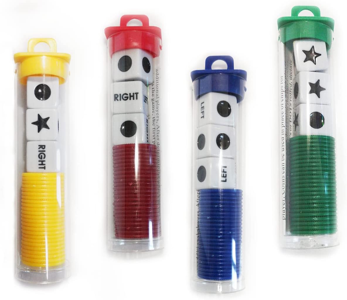Left Right Center dice Game Prime Set Bundle (4 Pack)