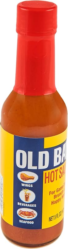 Salsa picante OLD BAY, 5 onzas líquidas: una botella de salsa picante de 5 onzas líquidas, perfecta para la mesa para darle un toque picante a alitas de pollo, hamburguesas, mariscos, papas fritas y más