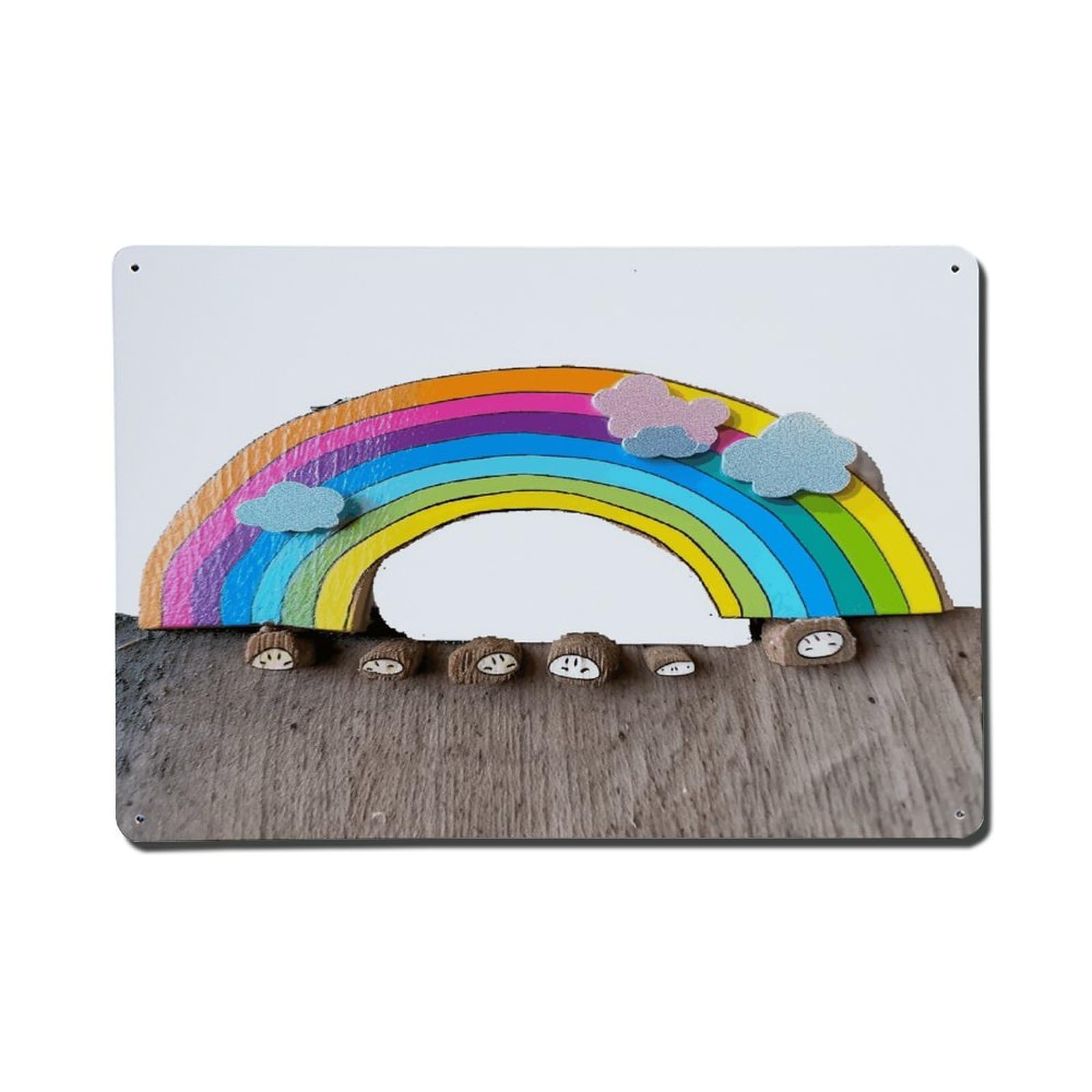 Adfgyerh Style Small Rainbow Metal Signs Funny, Aluminum Tin Sign Indoor Outdoor Decor, Vintage Signs For Home Office Kitchen Bar Cafe Garden Farmhouse Wall Decor