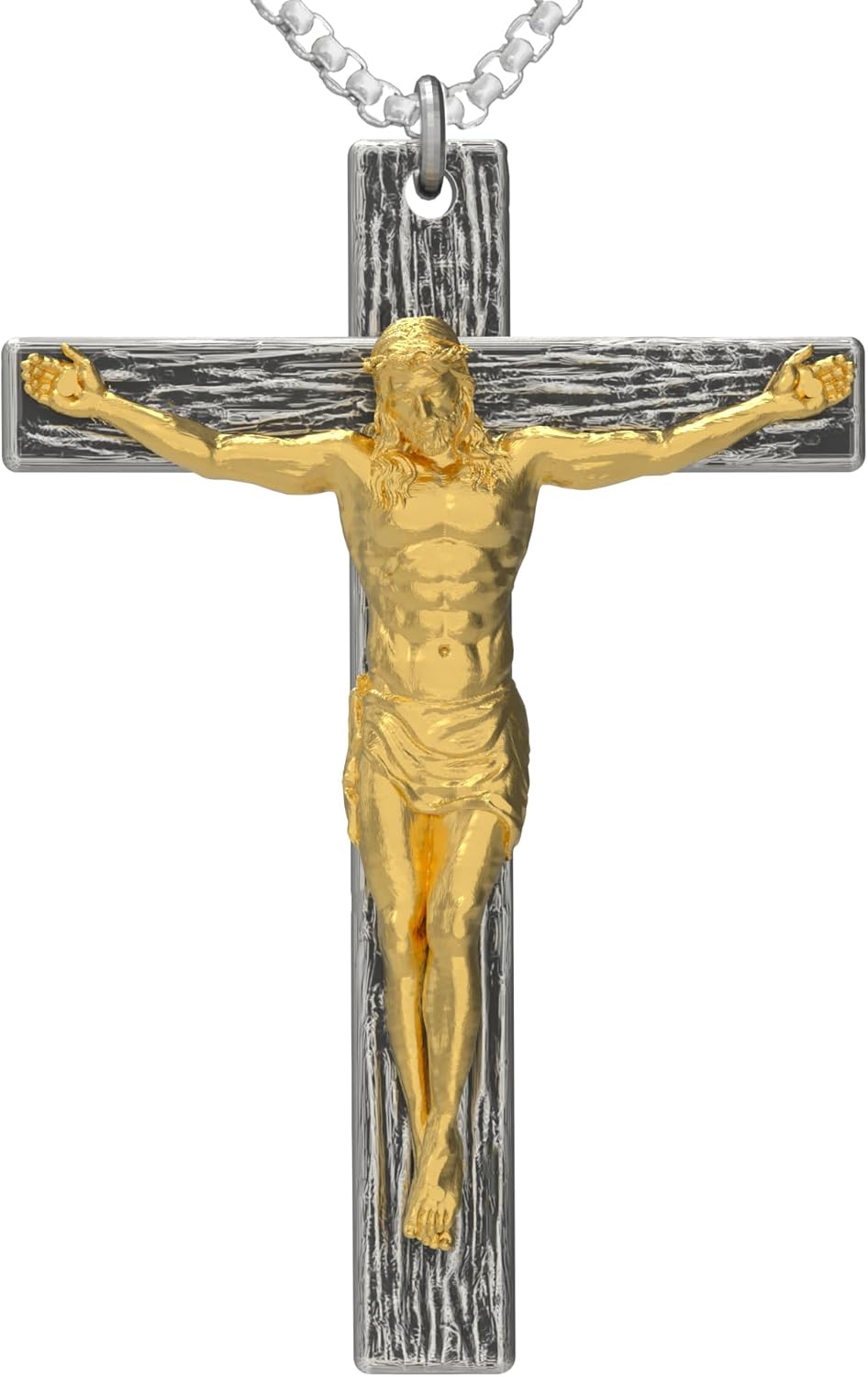 925 Sterling Silver Handmade Jesus Christ Crucifix Pendant Necklace for Men Women, Catholic Religious Baptism Gifts - Image 2