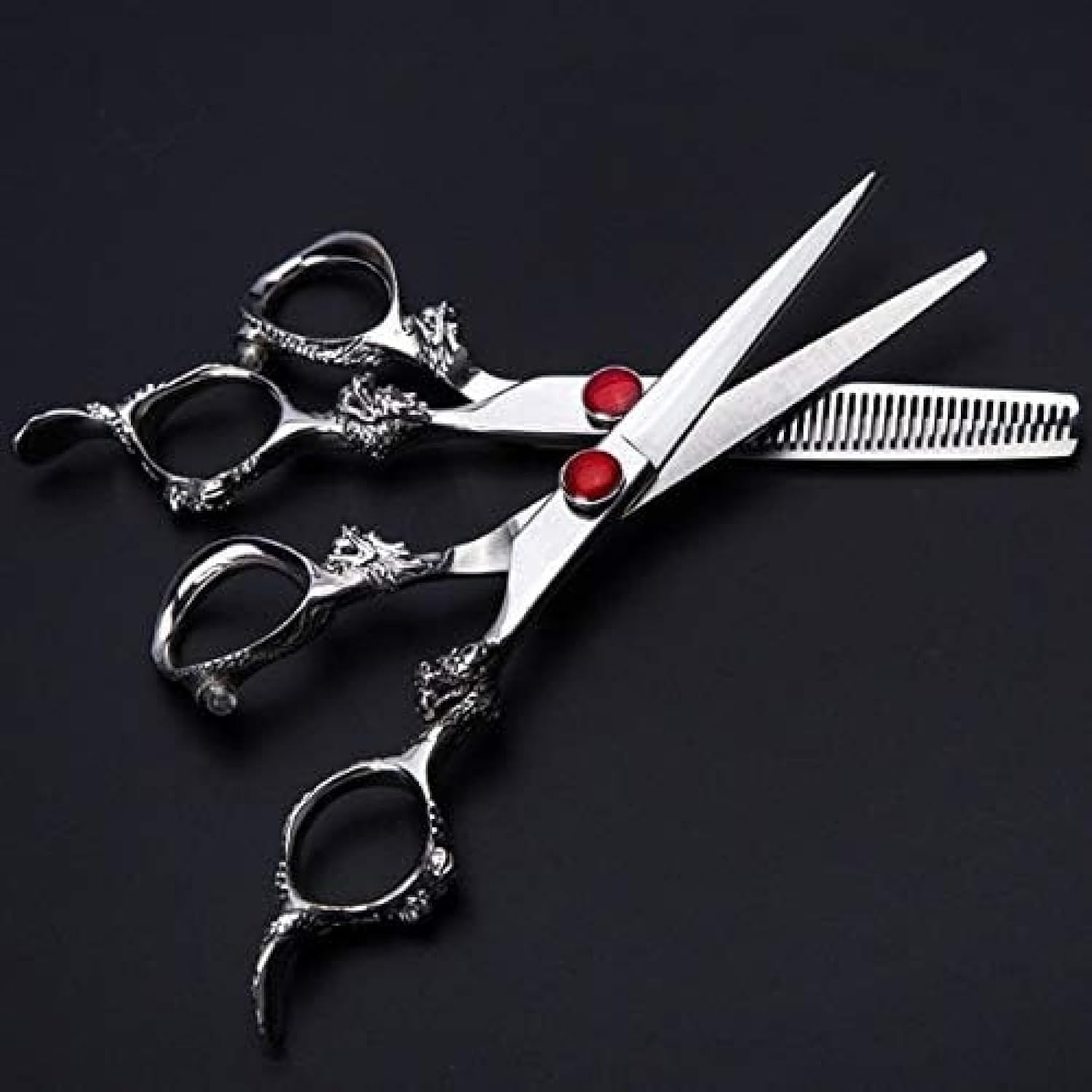 Hair Cutting Shears Set Japan 440C Steel Barber Scissors with Thinning Shears for Professional Salon Home Use