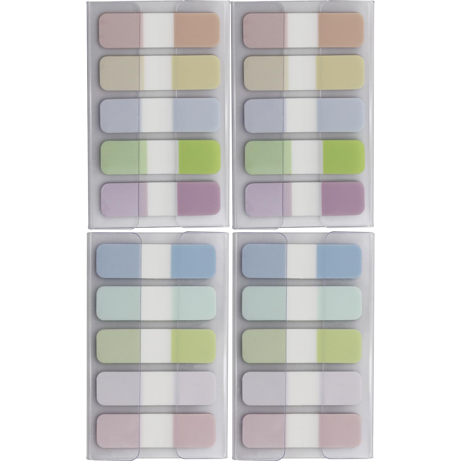 Tabs Flags Różne kolory, 1 x 4 cm samoprzylepne zakładki, łatwe do wysłania, 4 dozowniki w podróży, łącznie 400 stron