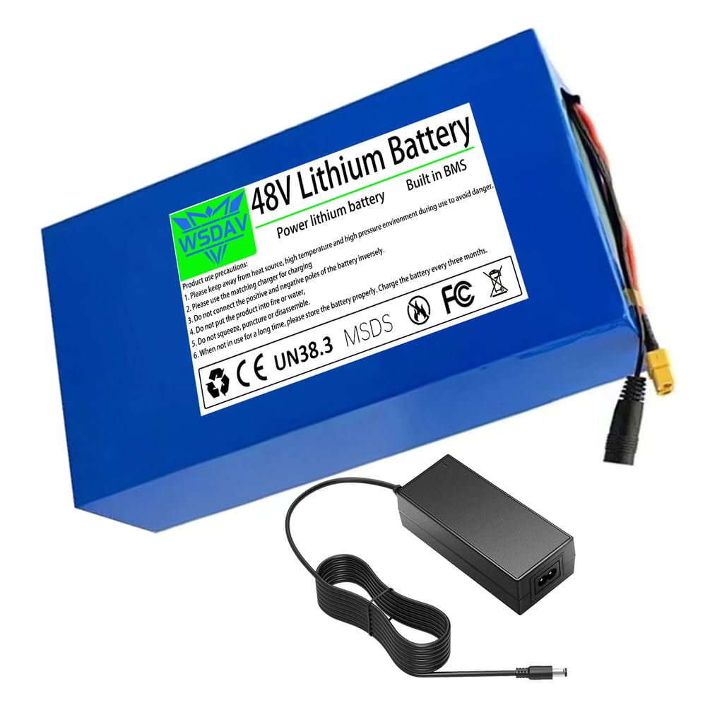 Batterie au Lithium 48 Volts, Batterie PVC 48 V avec Chargeur