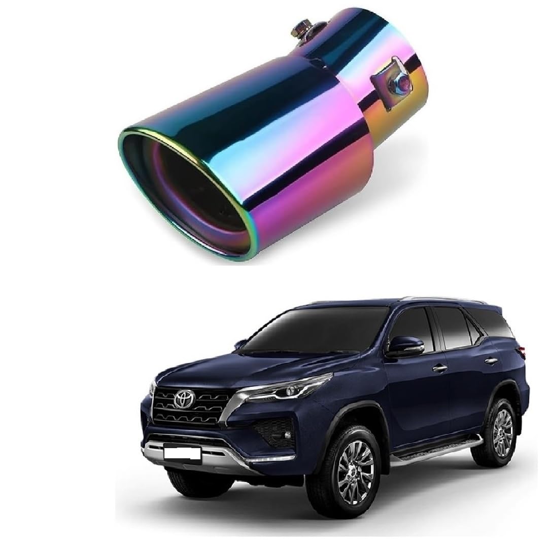 Stylish Car Show Exhaust Tube in Stainless Steel Colour Tube-Silencer Muffler Tip Pipe for Toyota Fortuner Type-2-image-19