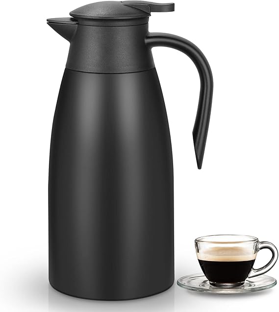 68 Oz Thermal Coffee Carafe, Double Wall Stainless Steel
