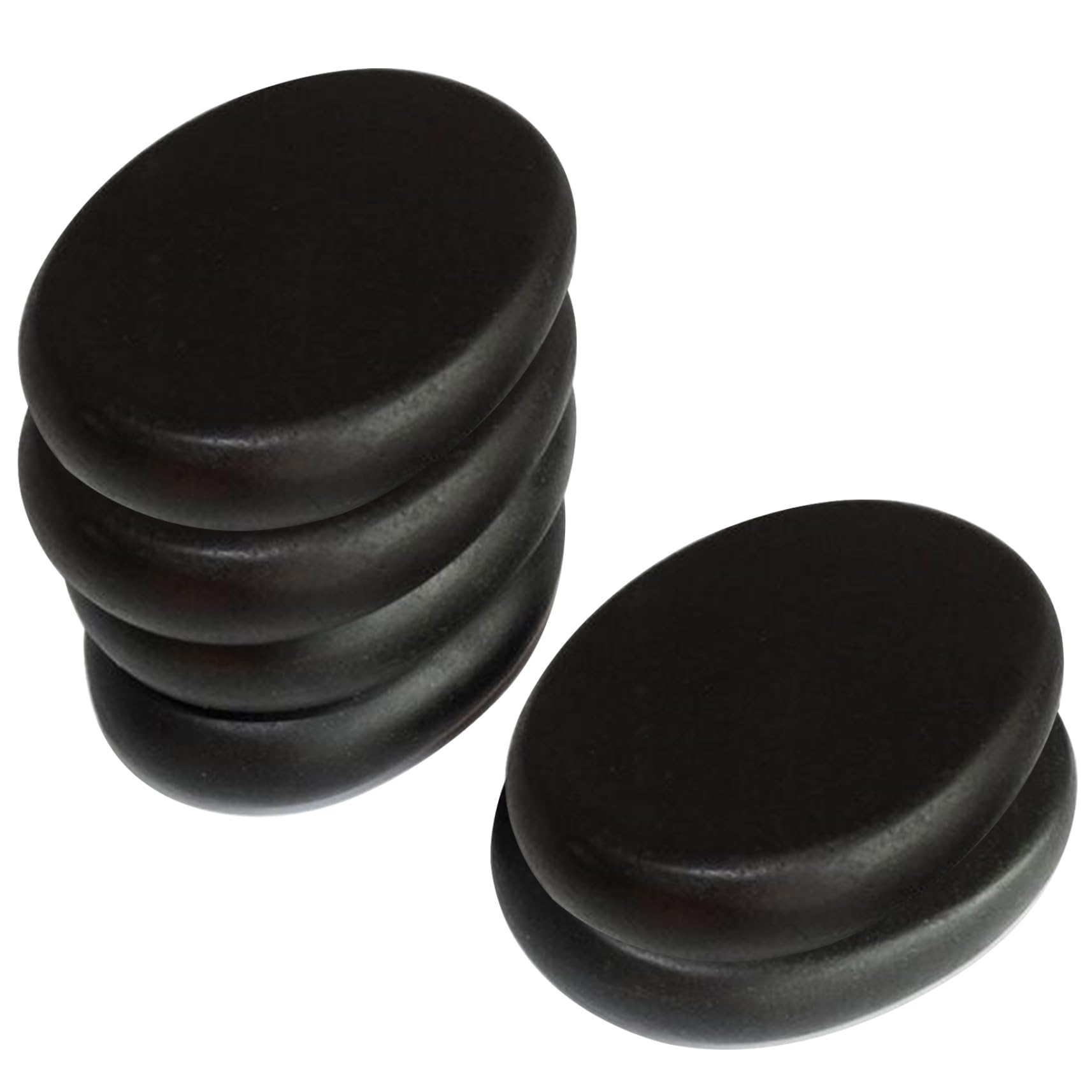 Conjunto de 6 peças de massagem, pedras quentes naturais lisas Guasha, 5,8 x 4,8 cm,