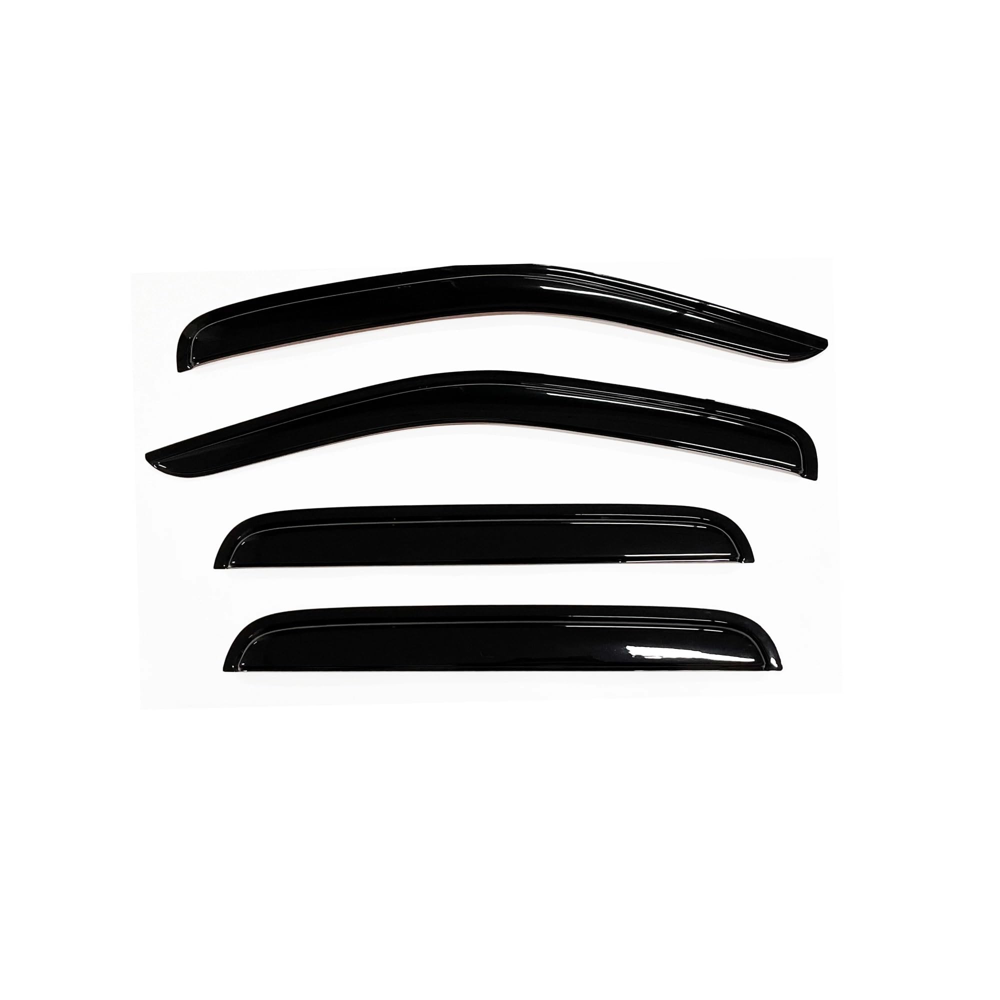 Deflectores Viento 4 Piezas Protectores De Lluvia Viseras Ventana Parasol Cubierta Solar para Nissan para Navara 2004-2015 Cabina Doble Deflectores Aire