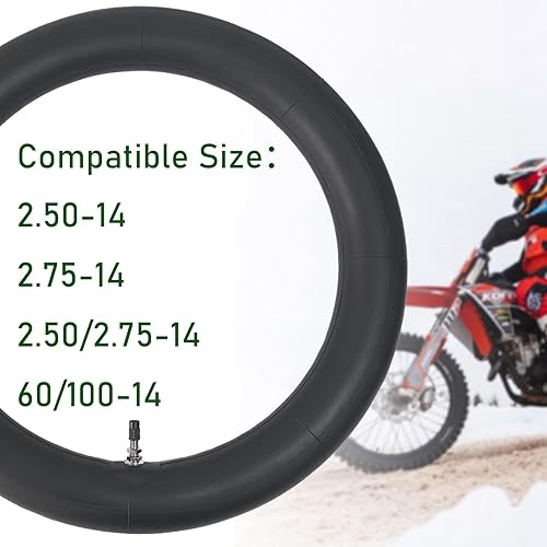 Miniatura 3 de 2 piezas 2.502.75-14 tubo interior 2.75-14 2.50-14 tubo de moto de cross 60100-14 repuesto tubo interior recto vástago de válvula