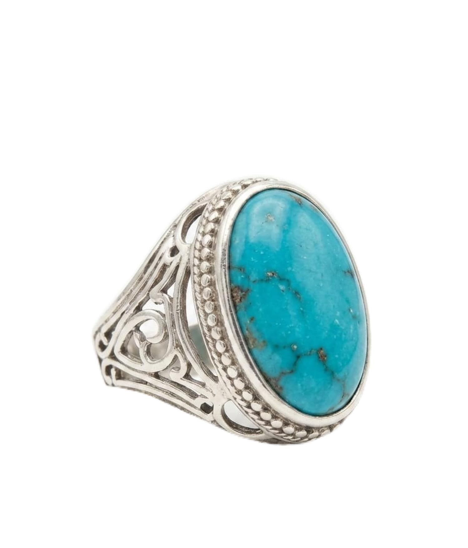 Natural Firoza Turquoise Gemstone Ring for Men, Oval Stone, Silver Tone, Spiritual Astrology Fashion Ring-picture-35