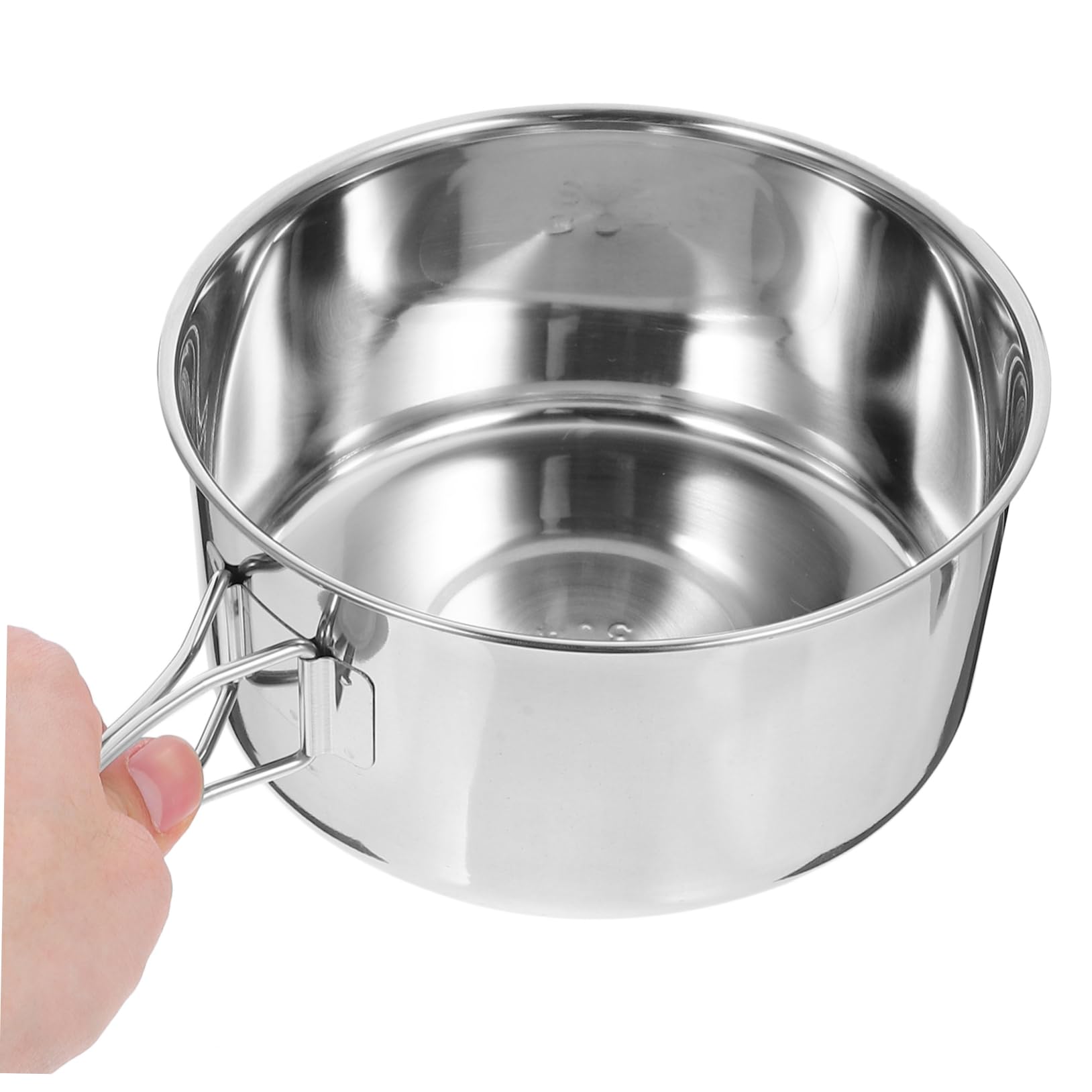 Mipcase 4-Piece Camping Cookware Set Style Stainless Steel Pot Kettle for Open Fire Essential Camping Gear