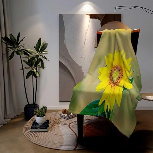 Miniatura 3 de Mantas de forro polar con girasol, creativas, personalizadas, decoración de fiesta, 55 x 70 pulgadas