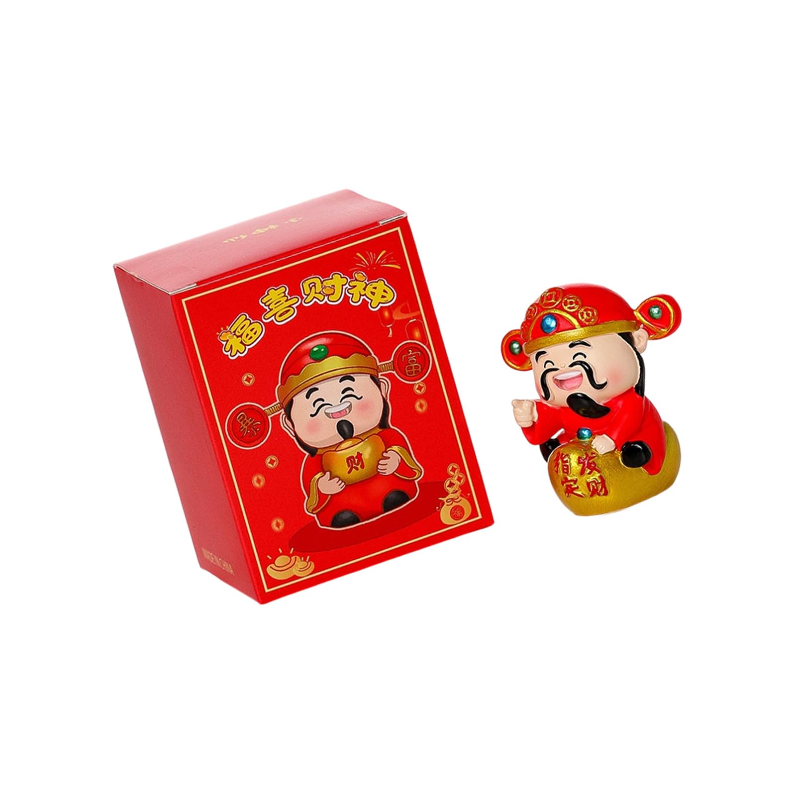 Zbiianxer E God Of Wealth Figurines Resins Cai Shen Statues God Of Fortunes Caishen Sculptures Fengshui Ornament Hom Offices Decors Of Wealth Figurines