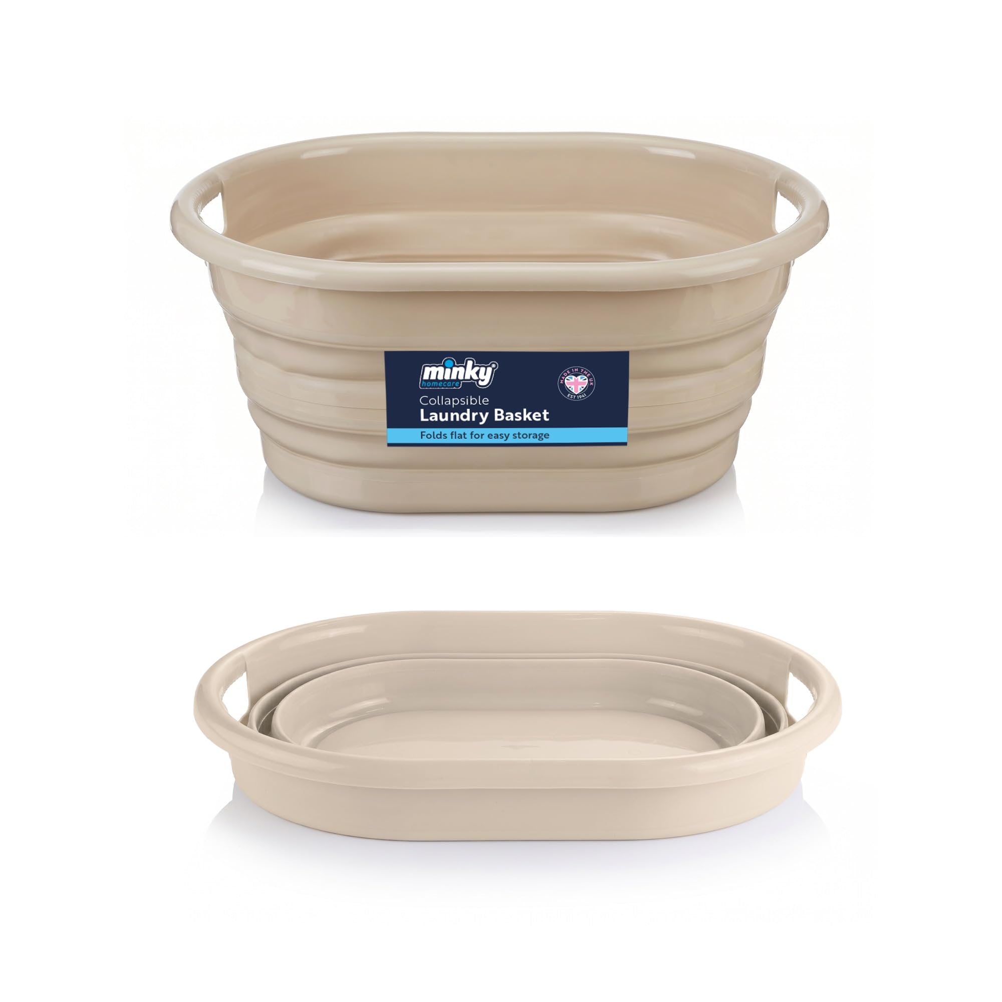 Minky Collapsible Storage Range (Beige, Basket)