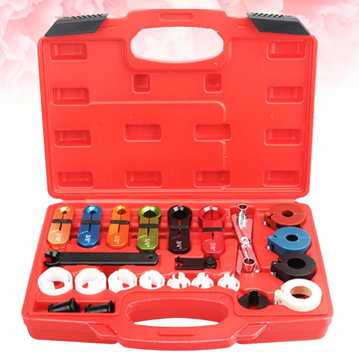 PRETYZOOM 22pcs Car Air Conditioning Connector Tool Line Quick Disconnecter Red