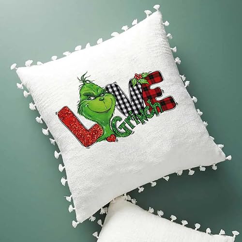 Miniatura 4 de Parches para planchar de Navidad, calcomanías de Grinchs, transferencia de calor de Navidad, vinilo de dibujos animados de Navidad, monstruo verde,