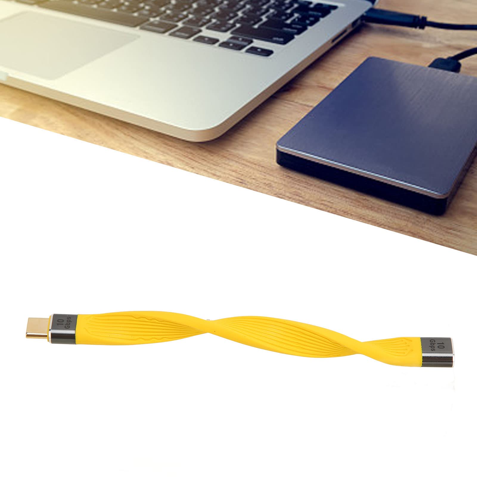 Cavo USB C Maschio-Femmina Da 13,5 Cm – Flessibile FPC, PD 100W 5A, 10Gbps, Ricarica Rapida E Trasferimento Dati - 2