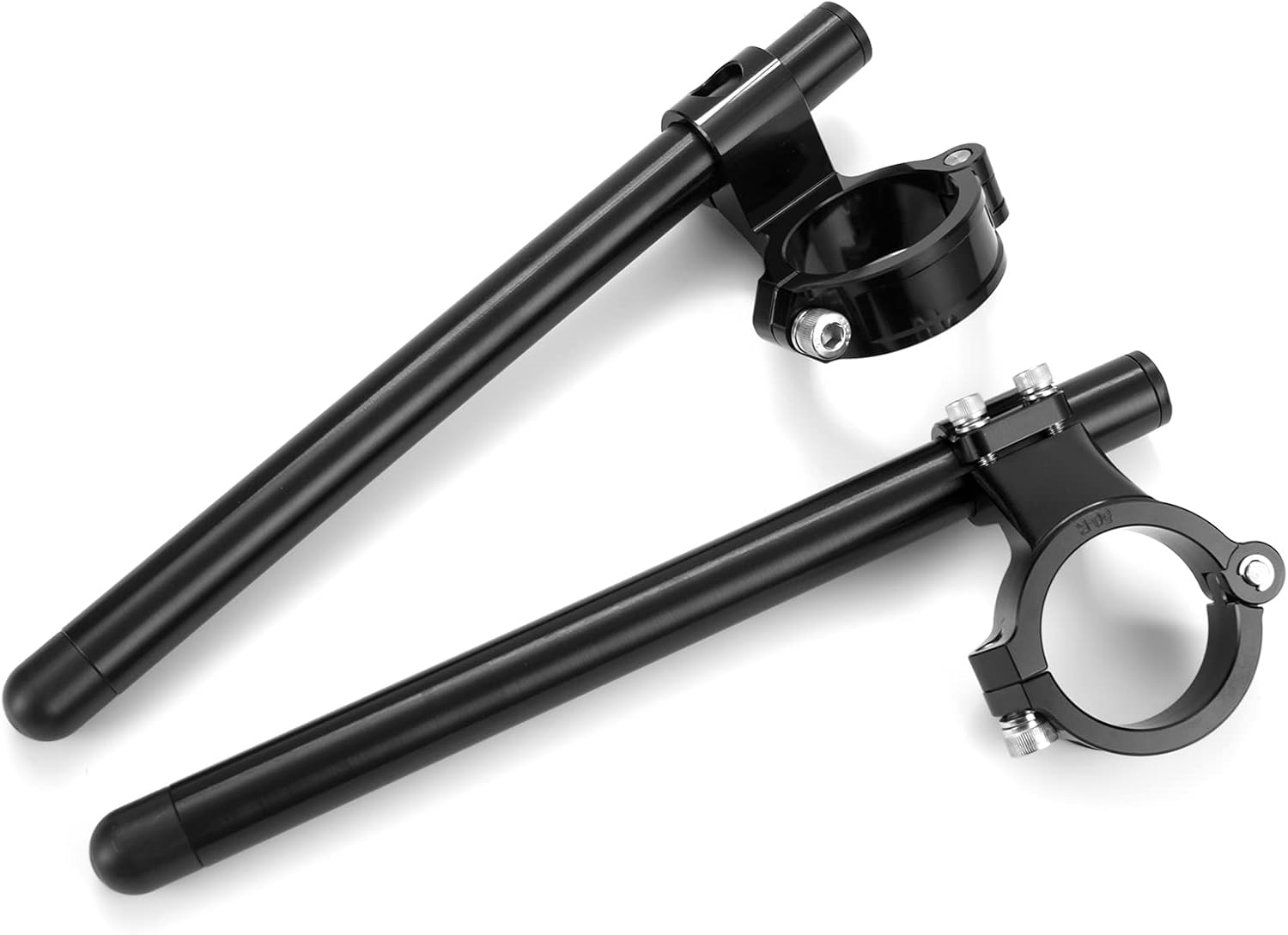 Motorcycle Clip ons Handlebar diameter 45mm 2 piece Split Clip-ons assembly with 7/8" Bars Adjustable handlebars Universal cafe Racer handlebars