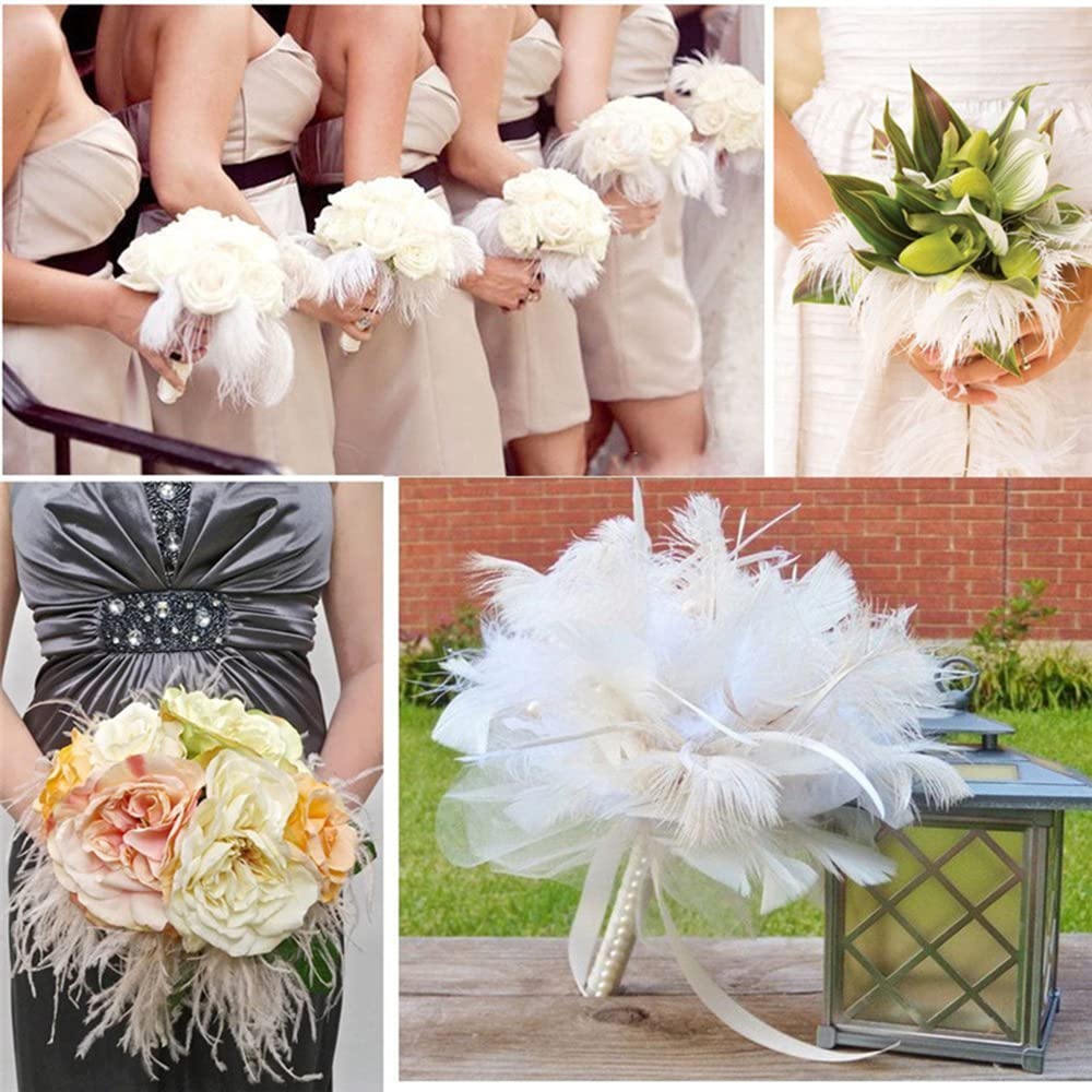 10 piume di struzzo naturali, 20-25 cm, per fai da te, per acchiappasogni, accessori fai da te, decorazione per la casa, costumi, decorazione da tavolo, matrimoni, feste, cappelli e vestiti, rosa