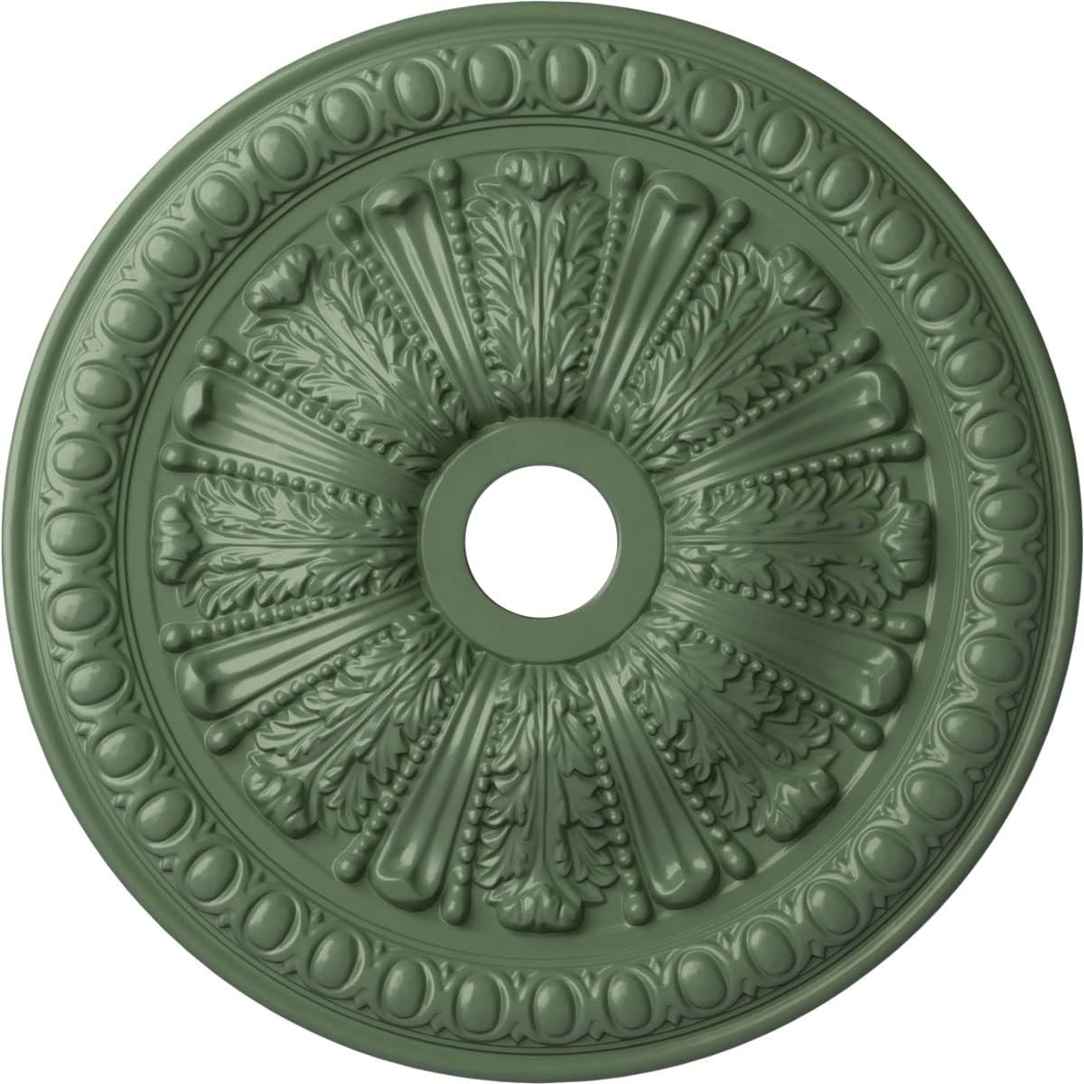 Ekena Millwork Tomango Egg & Dart Ceiling Medallion, Athenian Green