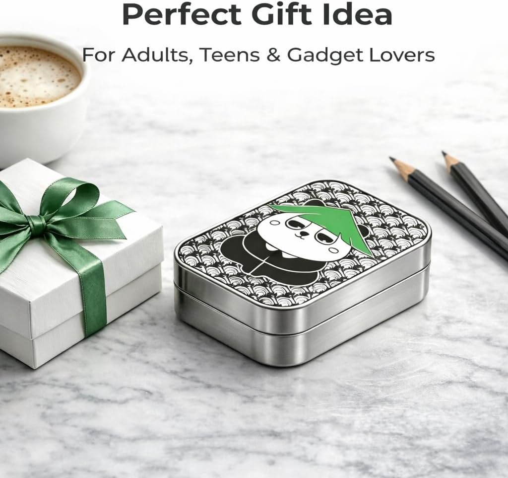 Panda Magnetic Fidget Slider – Metal EDC Fidget Toy for Adults, Stress Relief & Anxiety Toy, Quiet Desk Fidget, Cool Fidget Toys for Office & ADHD Focus