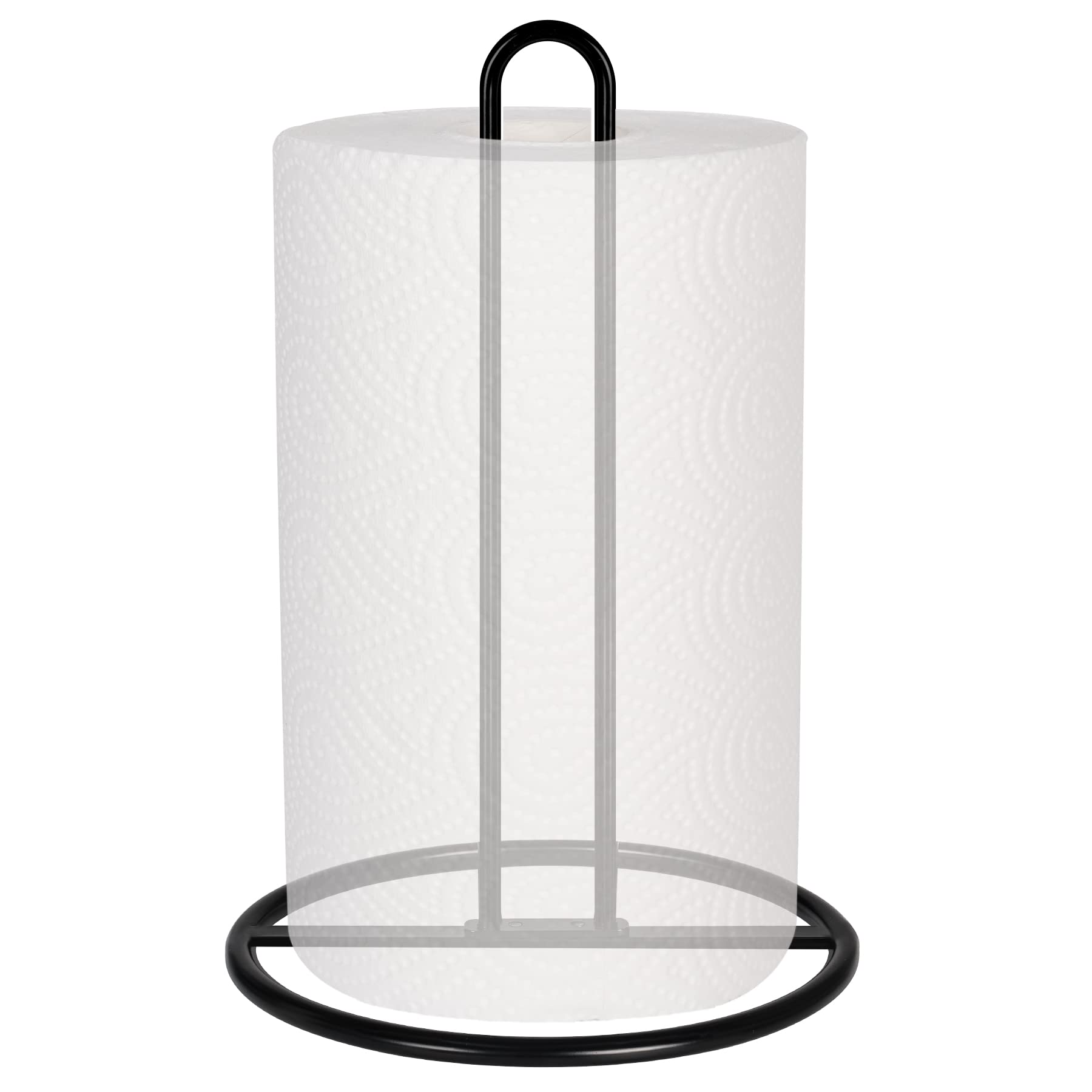Mustry Paper Towel Holder Black Paper Towel Stand for Kitchen