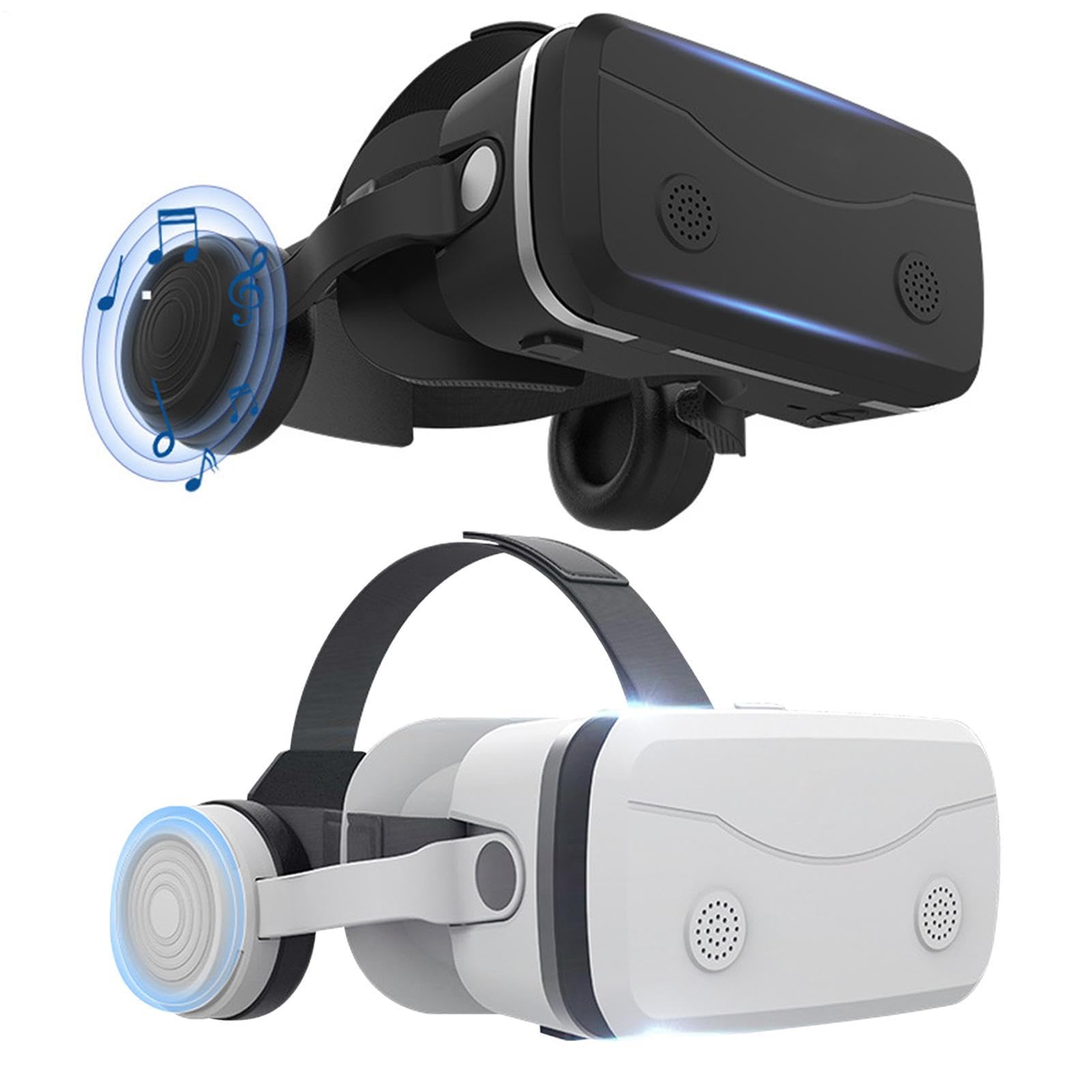 Qianhuan Magic Mirror - Cuffie per la realtà virtuale 3D - Occhiali da | sole per videogiochi | Occhiali da vista con cuffie, dispositivo smartphone per intrattenimento 3D coinvolgente