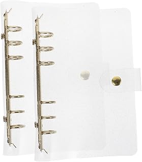 MAGICLULU 2 Pçs Pasta Nota Pasta Clipes Notebook Material De Escritório Plástico Planejador Fichário Bolsa De Arquivo De Escritório Plástico Orçamento Fichário Blinder Desktop Organizador