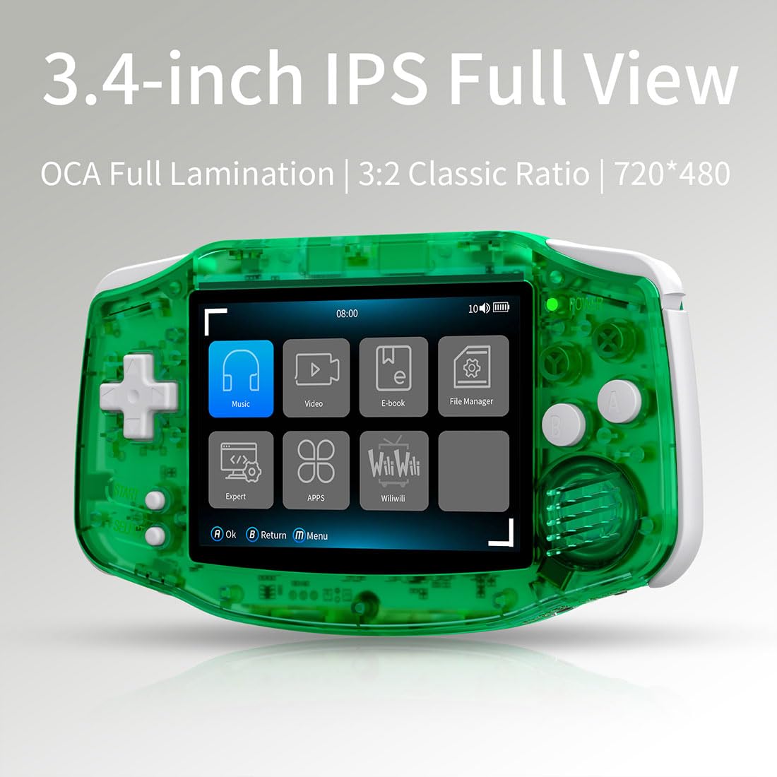 ANBERNIC RG 34XX Handheld Spielekonsole,Handheld Game Console RG34XX Eingebaut 64G mit über 5000+ Spielen,3,4 Zoll IPS Screen 3500mAh,Retro Konsole Support Wi-Fi Multiplayer und HD TV-Ausgang
