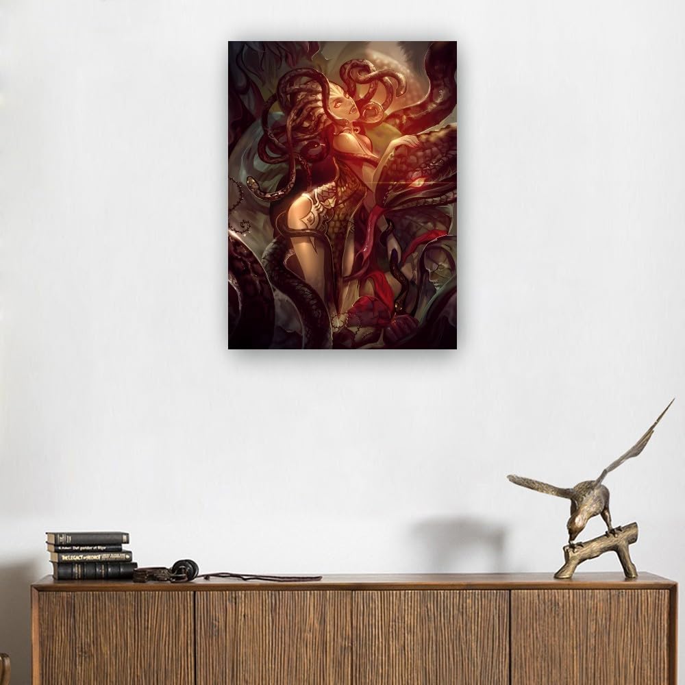 額装品/Ghost of/メリケ・エストナ/アート/ポスター/インテリア Amazon.com: Stantini Medusa Wall Art Greek Mythology Decor Prints