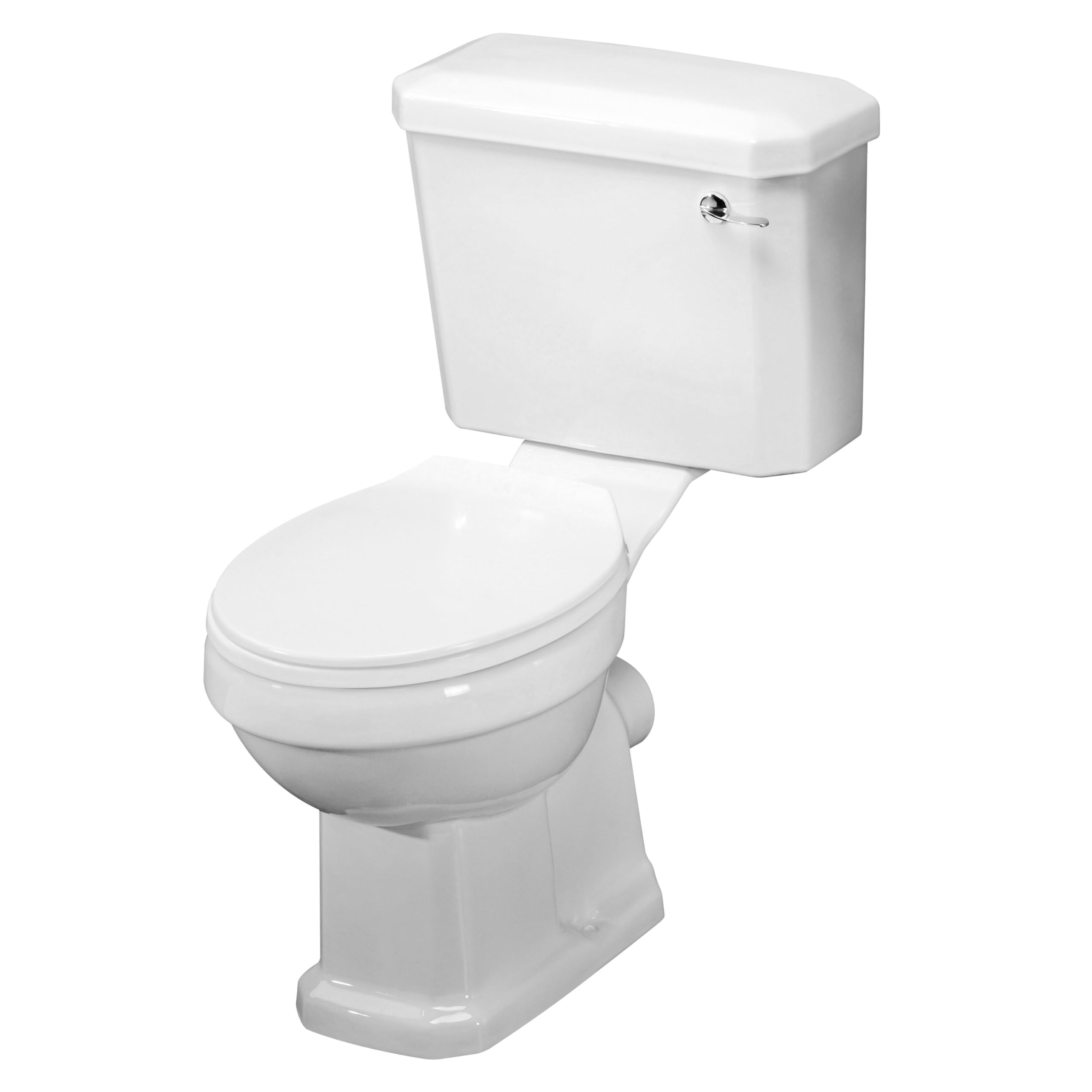 Balterley White Close Coupled Toilet With Cistern & Soft Close Seat, Bathroom Toilet Cistern With Round Seat Pan & Dual Flush, Wc Toilets For Bathrooms & Cloakroom - 470Mm X 690Mm X 820Mm (White)