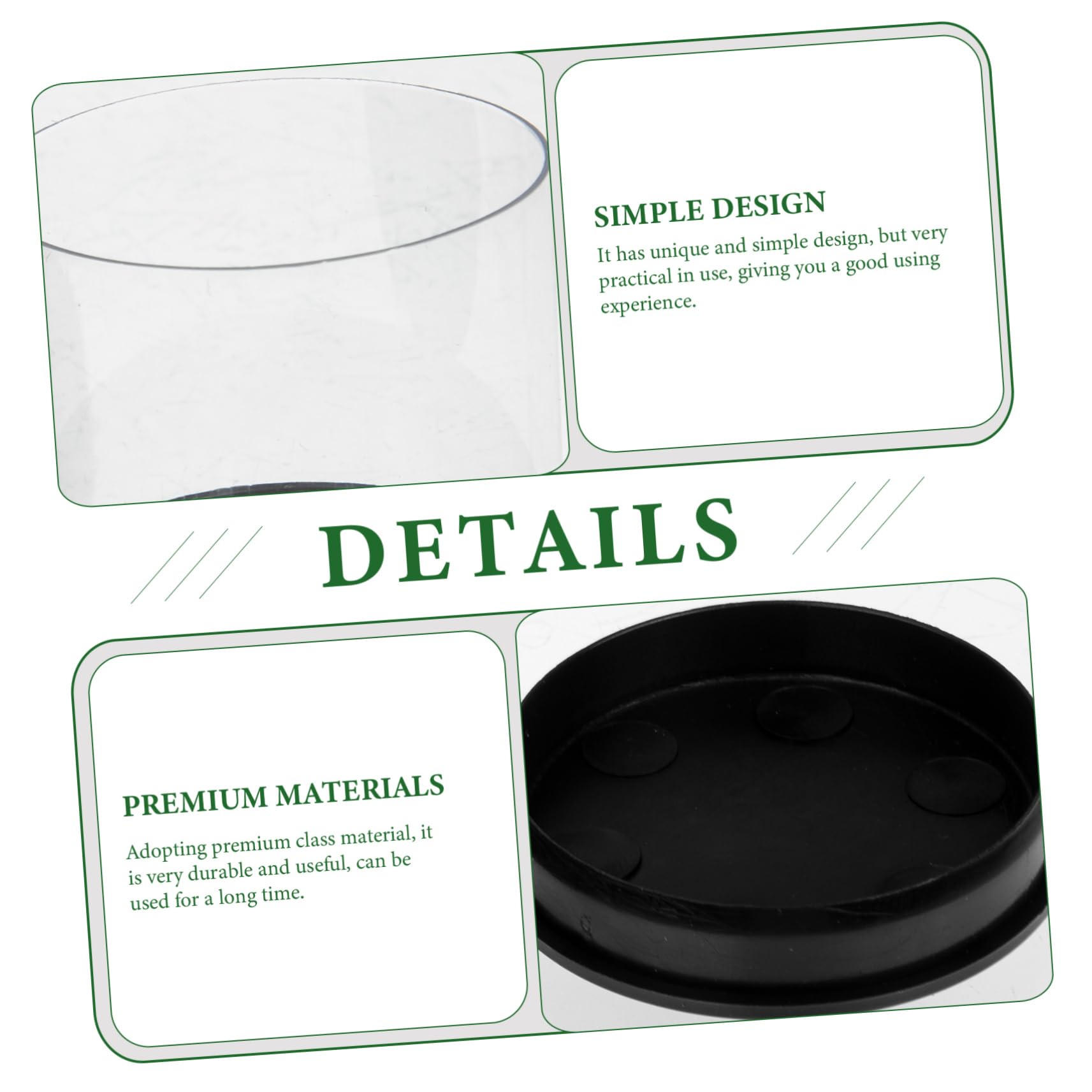 HEMOTON 4er Set Golfball Präsentationsbox - Transparente Display Box Mit Ständer