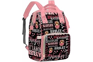 Personalized Diaper Backpack for Baby Girls with Custom Name and Thermal Pockets by Artsadd