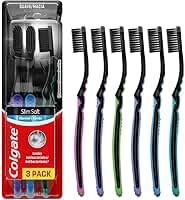 Escova de Dente Colgate Slim Soft Black Com Infusão de Carvão 6 unid