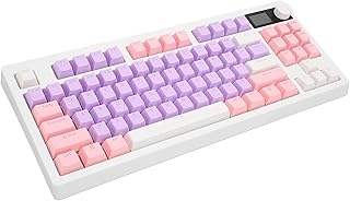 Mechanical Gaming Keyboard, RGB Colorful Backlit USB C Wired 2.4G Wireless Bluetooth 3 Mode Keyboard, Support Hot Swappable DIY Software, for Laptop PC Computer