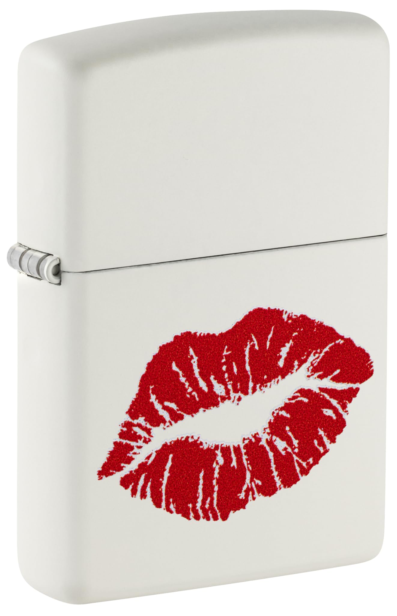 Zippo Accendino da tempesta – Kiss, bianco opaco, colore immagine – Ricaricabile – Riutilizzabile – Design antivento – Confezione regalo – Made in USA