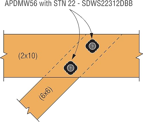 Miniatura 3 de Simpson Strong-Tie APDMW56 - Acentos para exteriores, con sujetadores necesarios