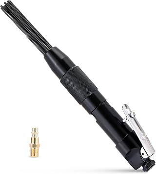 NYXOVA 12-Needle Air Needle Scaler, Pneumatic Rust Paint Remover Gun