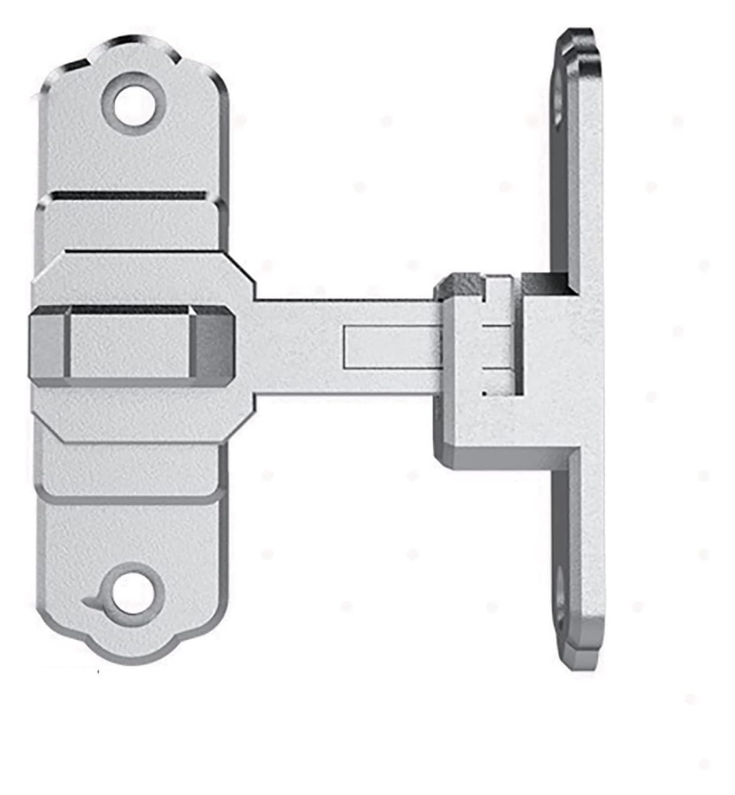 Rotate Bolt Latch Lock, Stainless Steel Sliding Bolt Door Latch for Cabinet, Gate, Fence Black and Silver(Silver Short)