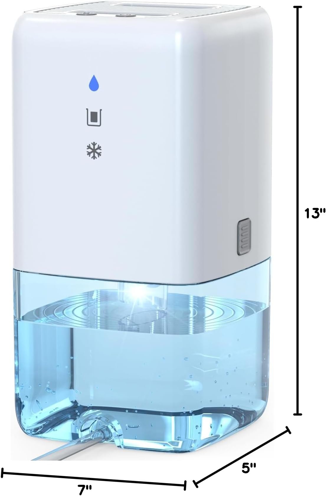 41oz 3300 Cubic Feet(350 Sq.ft)Dehumidifiers for Room, Small Dehumidifier for Home Bathroom with Drain Hose & Defrost,7 Color LED Light Portable Dehumidifiers for Bedroom Closet RV