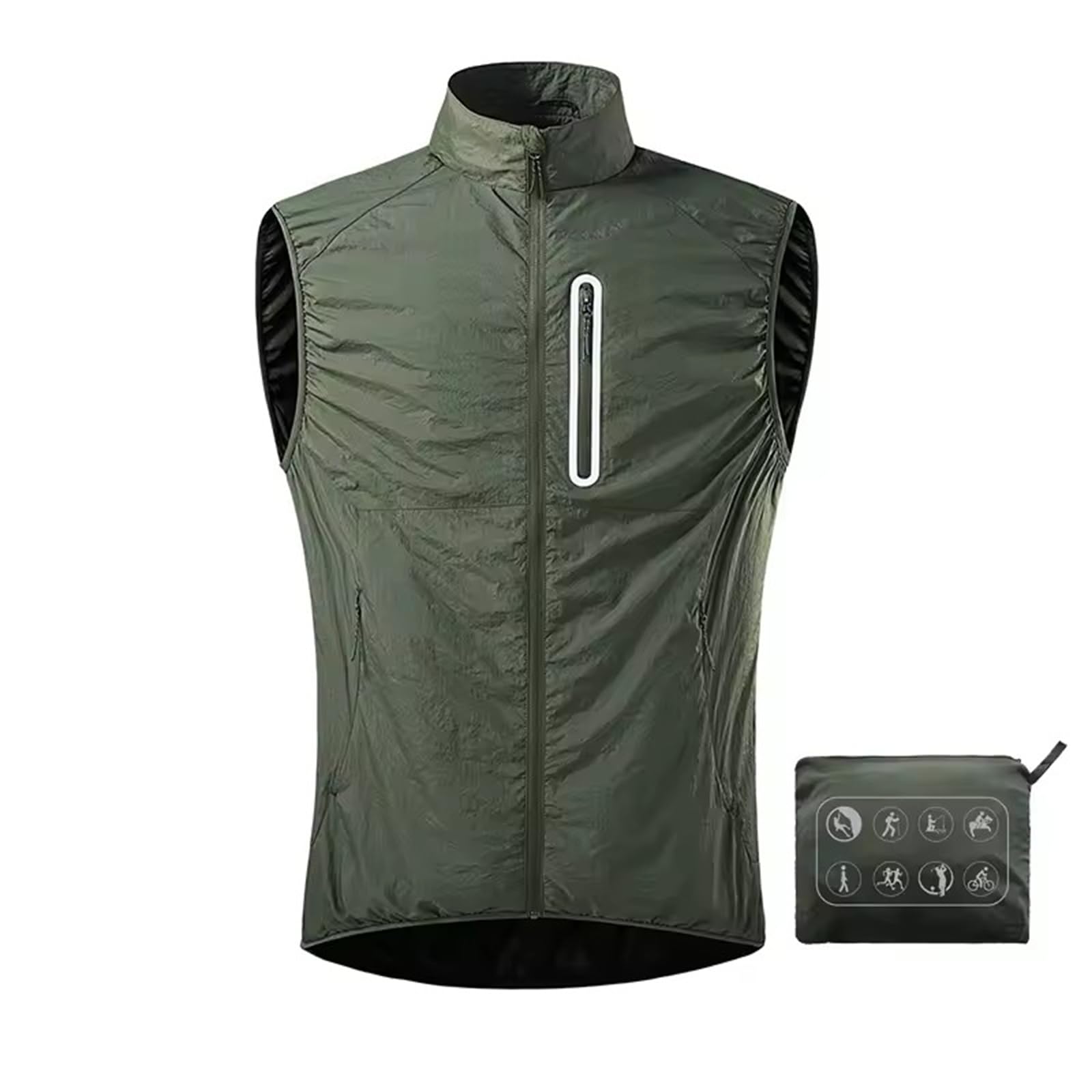 Gilet de Course pour Hommes, Escalade, randonnée, pêche, Gilet Unisexe d'été, Gilet de Travail, Veste sans Manches étanche avec Rangement intégré