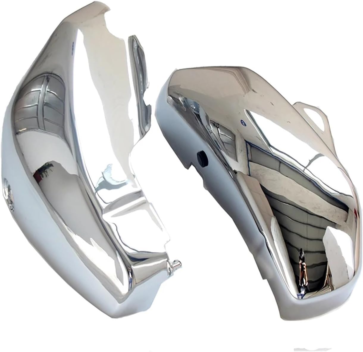 One Pair Chrome Motorcycle Left & Right Battery Side Covers Fairing Compatible with Suzuki C50 VL800 Compatible with Volusia VL 800