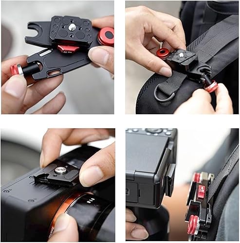 Miniatura 4 de Correa de hombro de liberación rápida, abrazadera de placa de montaje para cámara de acción, correa de hombro, abrazadera de cinturón, kit de