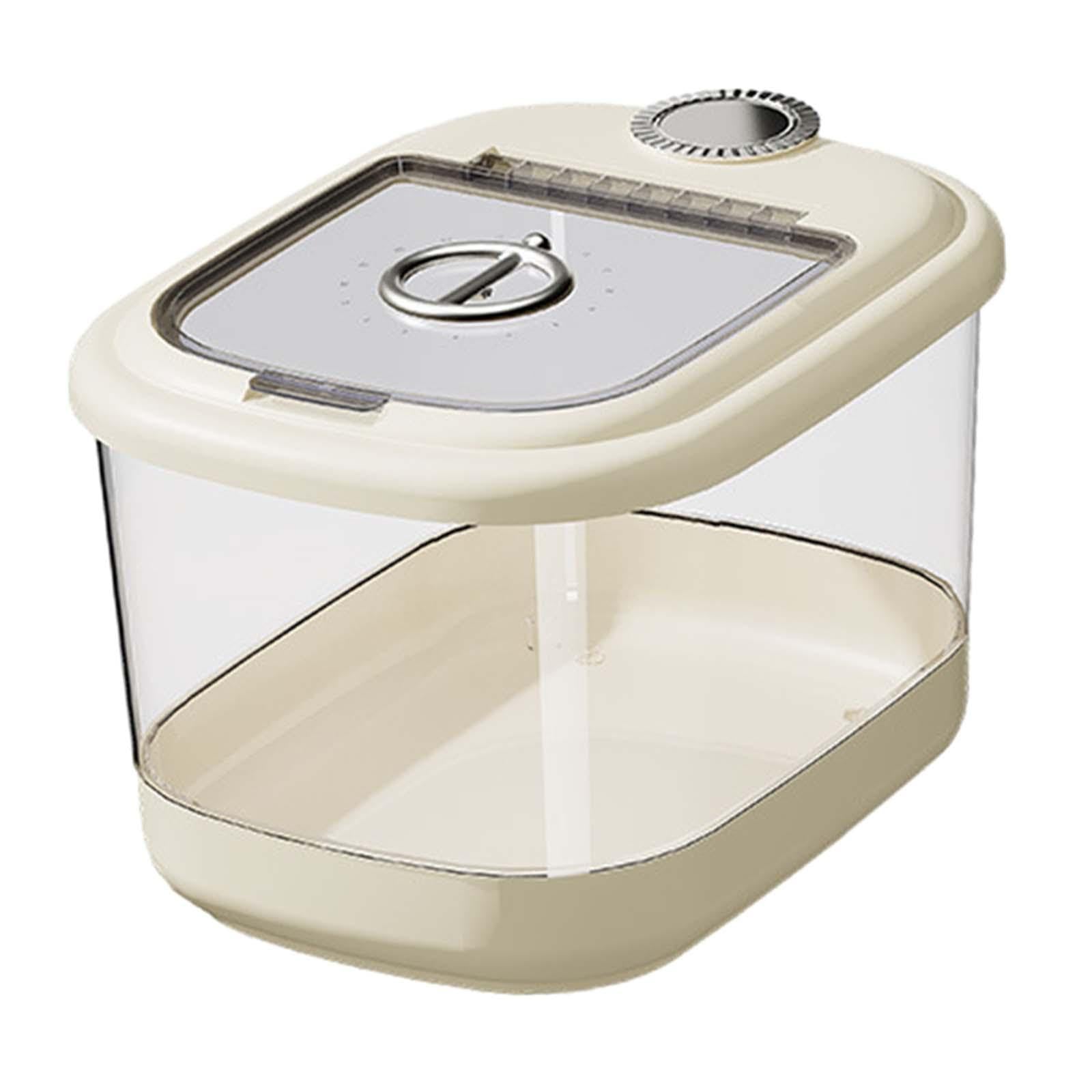 KESOTO Contenedor de Almacenamiento de arroz y Cereales, dispensador de Alimentos Secos, contenedor de Alimentos, contenedor de Almacenamiento de Cocina, L para 15kg