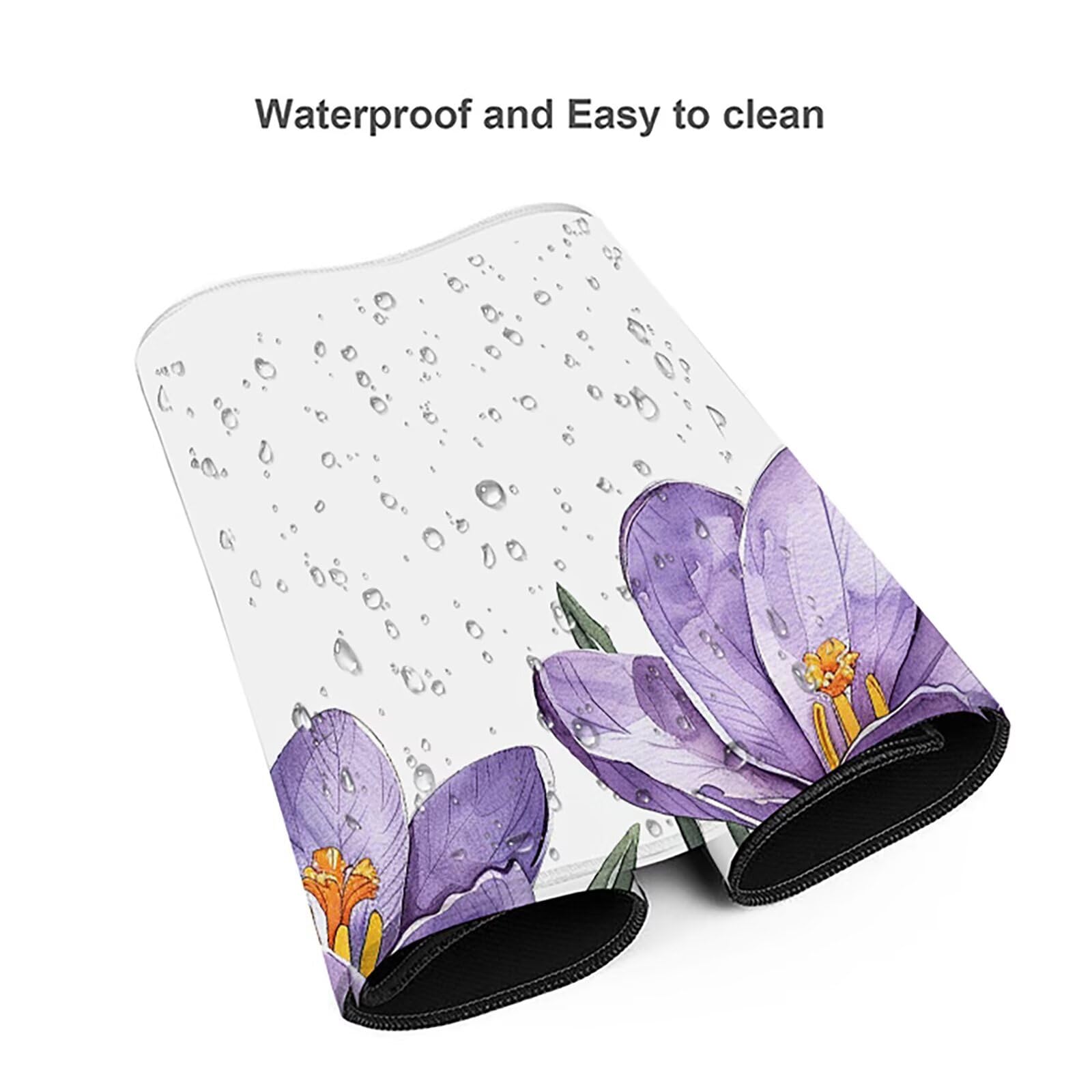 Flor Alfombrilla Ratón Gaming XXL 1500 x 800 mm, Alfombrilla Gaming PúRpura Mousepad con Base de Goma Antideslizante Impermeable Desk Mat para Teclado y Raton Accesorios Gaming, Regalos de Hombre 9-4