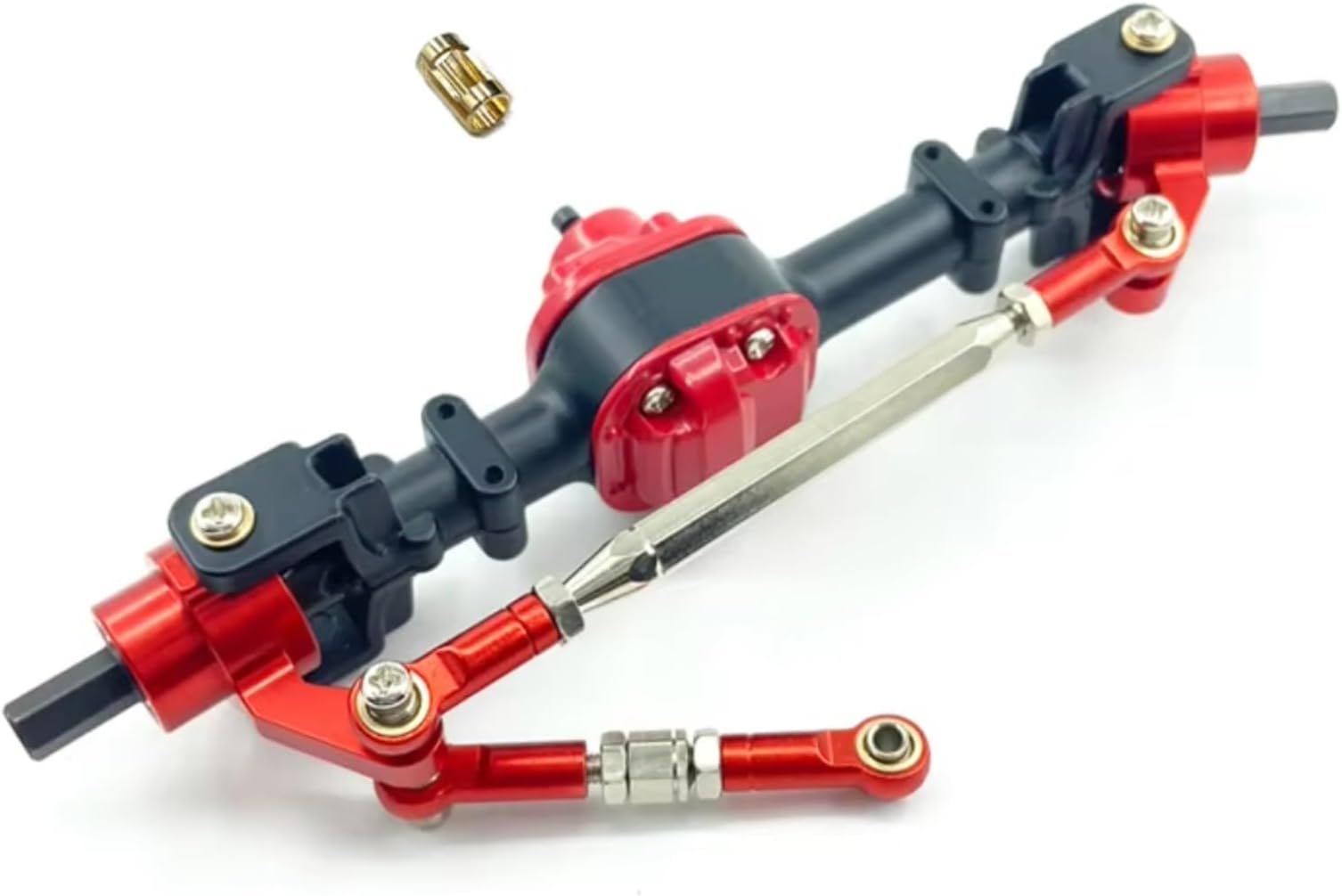 for MN for 78 82 D90 D91 D96 D99S 1/12 Metal Front and Rear Axle with 3mm to 4mm Shaft Sleeve RC Car Upgrade Parts Accessor RC Upgrade Parts(Black,Front)