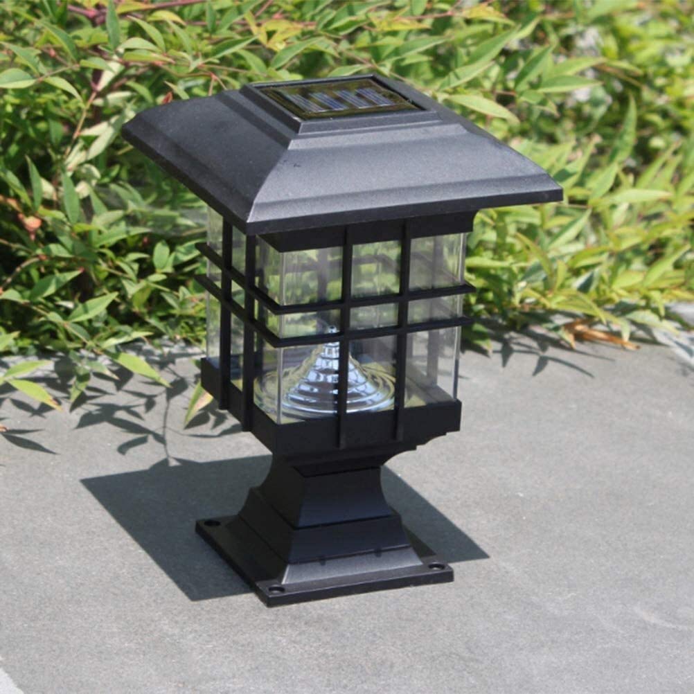 Solarne lampy kolumnowe, wodoodporne oświetlenie słupków ogrodzeniowych, słoneczne lampy zewnętrzne na słupach, oświetlenie zewnętrzne do dekoracji patio, filary ogrodowe, oświetlenie trawn