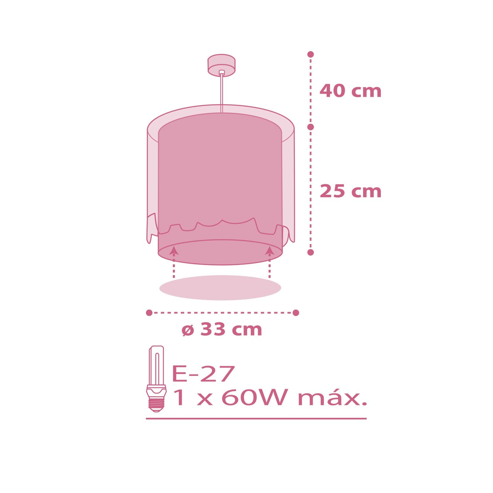 Dalber Lampada da soffitto Little Elephant elefante rosa