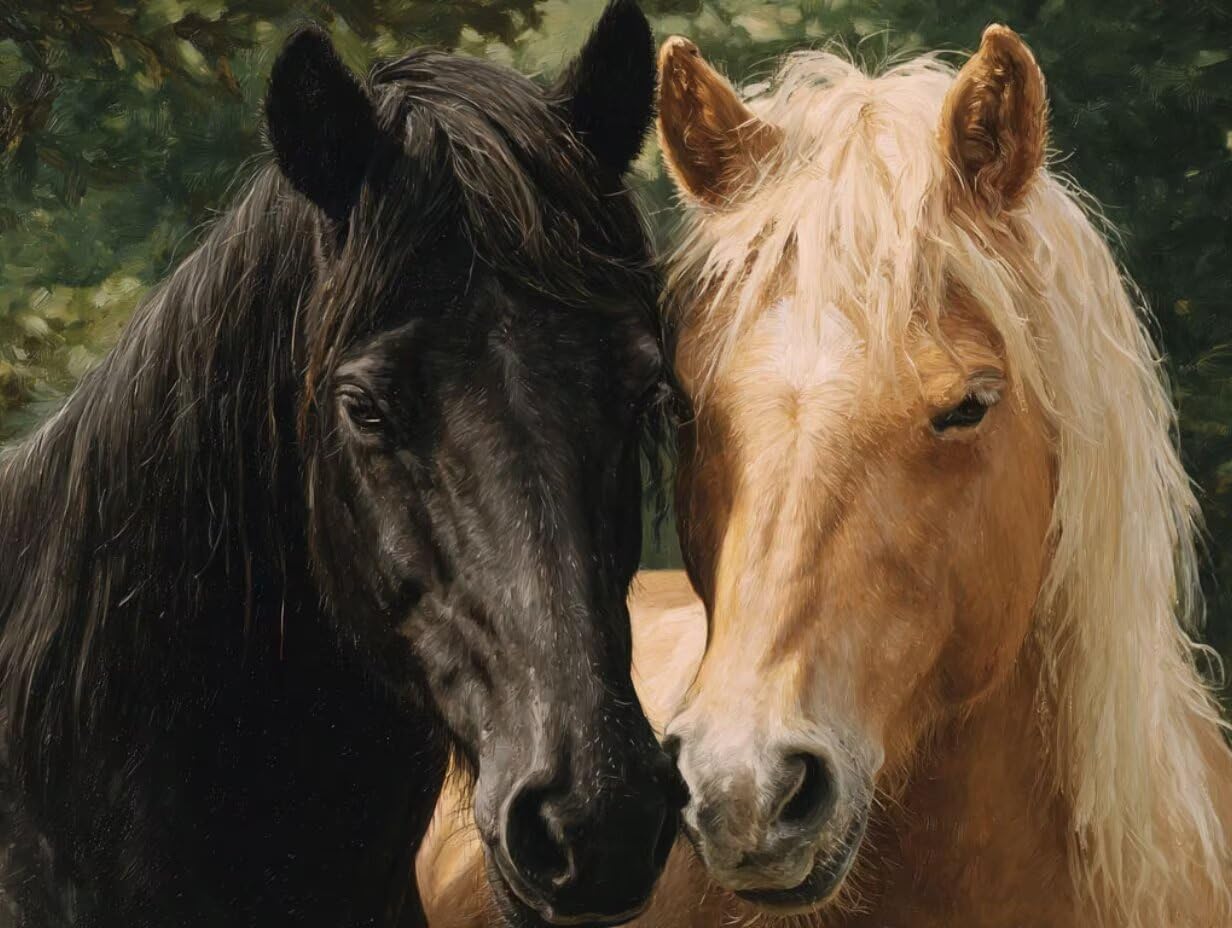 Puzzle 2000 para Adultos, Caballo Oscuro, Caballo MarróN YHPGL7-306