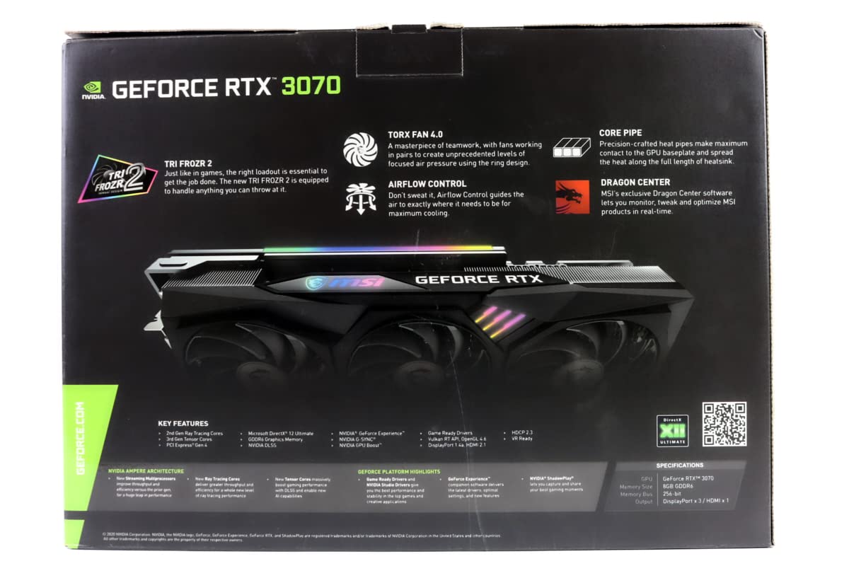 Amazon.com: MSI GeForce RTX 3070 Gaming X Trio 8GB GDRR6