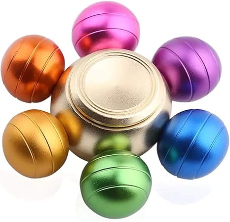 Amazon Co Jp フィジェットハンドスピナーレインボーフィジェットドラゴンボールメタルedc Adhd不安フォーカス銅ベアリングイおもちゃ指指先ジャイロストレスリ おもちゃ